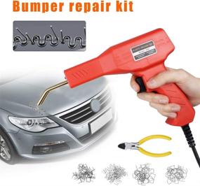 img 4 attached to HPEVA 50W Plastic Welder - Plastic Welding Machine with Handy Hot Staple Gun for Car Bumper Repair, Bodywork and Fender Fairing Welding Systems. Includes 4 Types of Red Hot Wave Flat Staples.