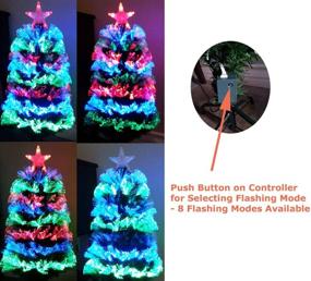 img 2 attached to 🎄 TEKTRUM 36" Artificial Christmas Color Changing Fiber Optic Circular Lights Tree - LED Lighted Star Top - Ideal for Christmas, Holidays, and Parties (TD-SYFT16-14C)