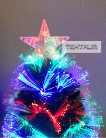 img 3 attached to 🎄 TEKTRUM 36" Artificial Christmas Color Changing Fiber Optic Circular Lights Tree - LED Lighted Star Top - Ideal for Christmas, Holidays, and Parties (TD-SYFT16-14C)