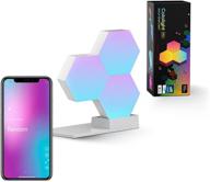 hexagon cololight - rgb wall lights for room decor, night light, gaming led lights, app control with music sync, perfect for bedroom decoration, compatible with alexa & google логотип