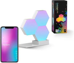 img 4 attached to Hexagon Cololight - RGB Wall Lights for Room Decor, Night Light, Gaming LED Lights, App Control with Music Sync, Perfect for Bedroom Decoration, Compatible with Alexa & Google