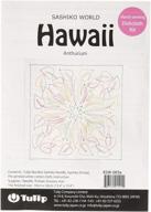 sashiko hawaii stamped embroidery kit anthurium logo