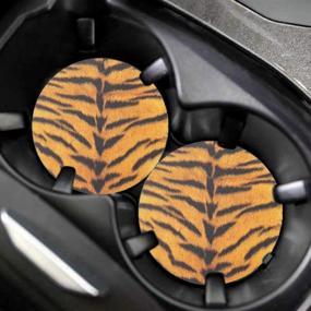 img 4 attached to Bingbing Car Cup Holder Coasters Interior Accessories