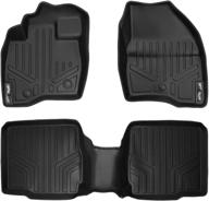 🔍 enhanced maxliner floor mats 2 row liner set in black for 2017-2018 ford explorer with 2nd row center console - optimize your search! logo