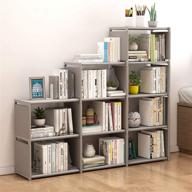 📚 versatile diy grey cube storage organizer: stylish stackable bookshelf/closet rack for bedroom, living room, and office логотип