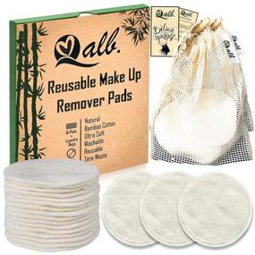 img 4 attached to QALB Reusable Makeup Pads: 100% Organic Bamboo Cotton Rounds for All Skin Types