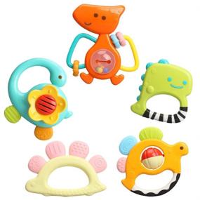 img 4 attached to TINOTEEN Rattles Teether Shaker Newborn