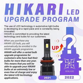img 2 attached to 🔆 HIKARI 2022 HyperStar H11/H8/H9 Wireless LED Bulbs - 20000LM, Halogen Upgrade, 150W Equivalent, Enhanced Driving Vision, 6000K White IP68, H16 Foglight