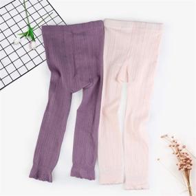 img 2 attached to 👖 Adorable Auranso Toddle Leggings: Stylish Footless Stockings for Girls' Clothing