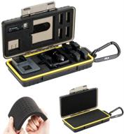 📷 durable water-resistant pc shell storage case with customizable foam for gopro hero 9 8 7 6, dji osmo pocket & action cameras – holds battery, charger, microsd, card reader & more logo