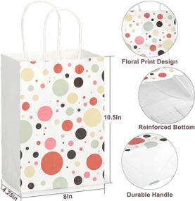 img 3 attached to 🎁 UCIBO 50pc Kraft Paper Gift Bags - 8x4.25x10.5" Shopping Bags, Retail Bags, Bulk Paper Gift Bags with Handles, Holiday Party Bags, Color Dot Recyclable Favor Bags for Shopping, Wedding, Birthday, Party