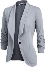 img 2 attached to Beyove Womens Stretch Gathered Sleeve Women's Clothing and Suiting & Blazers