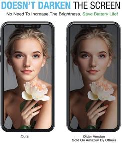 img 2 attached to Лучший защитный экран Pehael для конфиденциальности для iPhone 11 Pro Max & XS Max - Легкая установка, закаленное стекло против шпионажа [6,5 дюйма] (2 штуки)