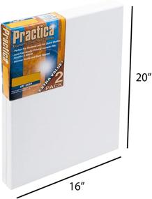 img 3 attached to 🎨 Practica Economy Pre Stretched Canvas - Value Box of 20, 16x20", Cotton Artist Acid Free Primed Painting Canvas 5/8" Deep