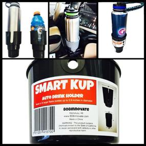 img 3 attached to 🥛 Умный держатель для кружки в автомобиле Smart Kup - Совместим с бутылками объемом 32 унции и 40 унций, Nalgene 32 унций и другими крупными бутылками шириной до 3,8". Верхняя часть кружки диаметром 3" обеспечивает лучшую поддержку предметов. Мята.