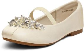 img 4 attached to Маленькие туфли и балетки DREAM PAIRS "Маленькая Аврора 03" для девочек - лучший выбор для потрясающего стиля и комфорта.