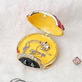 img 2 attached to Luxurious Hand-Painted Ladybug Trinket Box Embellished with Enamel and Sparkling Rhinestones: A Perfect Jewelry Trinket Box