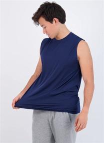 img 2 attached to Sleeveless Performance Basketball Bodybuilding Undershirt Outdoor Recreation