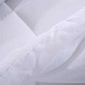 img 2 attached to 🛏️ Juwenin Full/Queen Down Alternative Comforter, Duvet Insert - All Season Medium Weight, Pure White