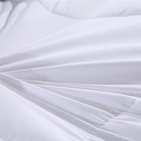 img 1 attached to 🛏️ Juwenin Full/Queen Down Alternative Comforter, Duvet Insert - All Season Medium Weight, Pure White
