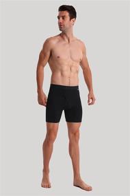 img 2 attached to 🩲 WANDER Mens Cotton Underwear 3-Pack: Breathable Open Fly Boxer Briefs - 6 Inch Versatility!