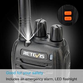 img 1 attached to 📻 Retevis RT46 Walkie Talkies for Adults - Rechargeable Two Way Radio with Earpiece and Emergency Flashlight - Dual Power VOX - Ideal for Outdoor Hiking, Mountain Climbing, and Camping - 4 Pack