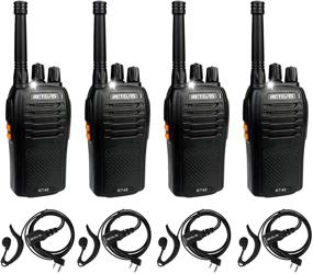 img 4 attached to 📻 Retevis RT46 Walkie Talkies for Adults - Rechargeable Two Way Radio with Earpiece and Emergency Flashlight - Dual Power VOX - Ideal for Outdoor Hiking, Mountain Climbing, and Camping - 4 Pack