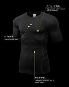 img 3 attached to 👕 Milin Naco Men's Short Sleeve Compression T-Shirt, Cool Dry Baselayer Tops, Pack of 3 - Enhance Your Performance and Comfort