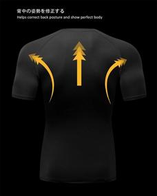 img 1 attached to 👕 Milin Naco Men's Short Sleeve Compression T-Shirt, Cool Dry Baselayer Tops, Pack of 3 - Enhance Your Performance and Comfort