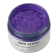 hair color wax cream - temporary hairstyle clay for instant colored effects - styling mud dye cream for men and women - 120g (purple) logo