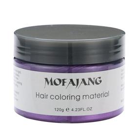 img 1 attached to Hair Color Wax Cream - Temporary Hairstyle Clay for Instant Colored Effects - Styling Mud Dye Cream for Men and Women - 120g (Purple)