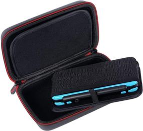 img 1 attached to 🎮 Smatree Carrying Case: Ultimate Protection for New Nintendo 3DS XL & 2DS XL - Black/Red