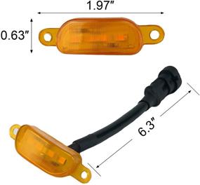 img 1 attached to 🔦 Bona Grille Lights - 3 Pack Amber Lens, LED Yellow Lights for 2004-2019 Ford F150 F250 F350 Raptor Grille (Amber Lens)
