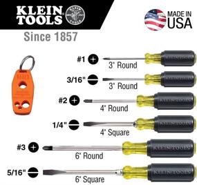 img 2 attached to 🔧 Набор отверток Klein Tools 85146 | 6 штук с магнитизатором / демагнитизатором | 3 шлицевые, 3 крестовые | удобная рукоятка с подушечкой | точная обработка