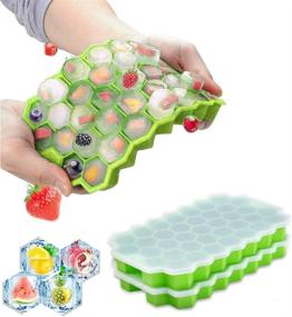 img 4 attached to ❄️ Ice Cubes Silicone 2 Pack - Flexible Mini Ice Cube Trays, 74-Ice Trays For Freezer - BPA Free - Green-2Pack