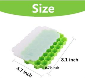 img 2 attached to ❄️ Ice Cubes Silicone 2 Pack - Flexible Mini Ice Cube Trays, 74-Ice Trays For Freezer - BPA Free - Green-2Pack