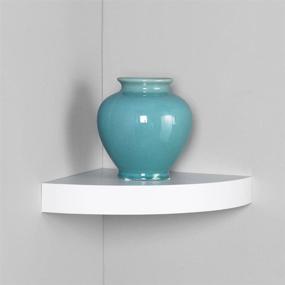 img 3 attached to 🔲 InPlace Shelving 0191806: Sleek White Floating Corner Wall Shelf - Space-Saving and Stylish