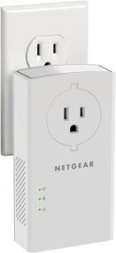 img 3 attached to 💨 High-Speed NETGEAR Powerline Adapter Kit with Extra Outlet - 2000 Mbps, Passthrough, 2 Gigabit Ethernet Ports (PLP2000-100PAS)