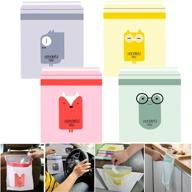 🚗 rfazunly 60pcs easy stick-on car trash bag: disposable leakproof vomit bag for vehicle/office/study/travel/kitchen logo