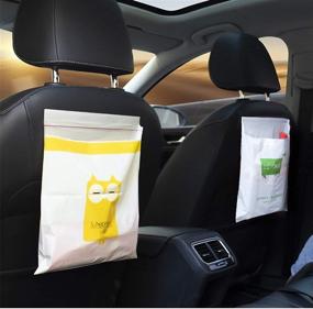 img 3 attached to 🚗 Rfazunly 60PCS Easy Stick-On Car Trash Bag: Disposable Leakproof Vomit Bag for Vehicle/Office/Study/Travel/Kitchen