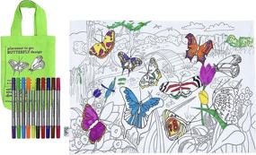 img 4 attached to Eatsleepdoodle Color Learn Butterfly Placemat