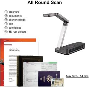 img 1 attached to 💼 Eloam Portable Document Camera: HDMI, VGA Port with OCR Visual Presenter for Offices, Schools, Meetings, Trainings, and Labs Presentations