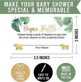 img 2 attached to 25 Baby Shower Diaper Raffle Tickets - Safari Theme, Gender Neutral Games to Play, Diaper Raffle Cards, Baby Raffle Tickets, Invitation Inserts - Perfect Baby Shower Idea