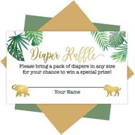 25 baby shower diaper raffle tickets - safari theme, gender neutral games to play, diaper raffle cards, baby raffle tickets, invitation inserts - perfect baby shower idea logo