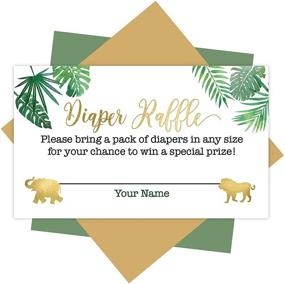 img 4 attached to 25 Baby Shower Diaper Raffle Tickets - Safari Theme, Gender Neutral Games to Play, Diaper Raffle Cards, Baby Raffle Tickets, Invitation Inserts - Perfect Baby Shower Idea