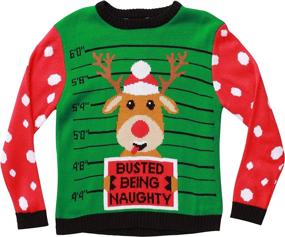 img 2 attached to 🎄 Ugly Christmas Sweaters for Boys' Sizes 10-12: Followme 68702 359