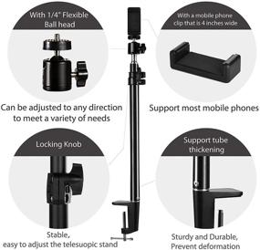 img 1 attached to Adjustable Tabletop Aluminum Rotatable Standard