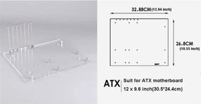 img 1 attached to 🖥️ Прозрачная акриловая рама для тестирования ПК для материнских плат ITX, ATX, Mini ITX, MATX и EATX - корпус для компьютера с возможностью разгона и DIY модификациями
