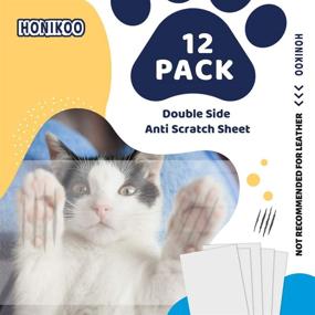 img 4 attached to 🐱 Protect Your Furniture from Cat Scratching with HONIKOO Cat Scratch Deterrent Tape – 12-Pack Double Side Sticky Paws in XL and Large Sizes – Anti Scratch Furniture Couch Protectors – Cat Scratching Tape