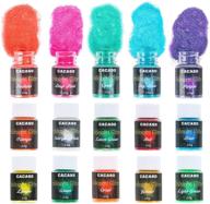 15 colors rainbow holographic resin glitter set - ultra fine craft glitter for tumbler, slime, resin arts, diy, nail art - each 0.35oz logo